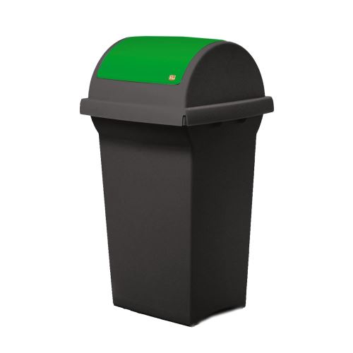 Odpadkový koš 50 l na triedenie odpadov - veko výklopné ZELENÉ