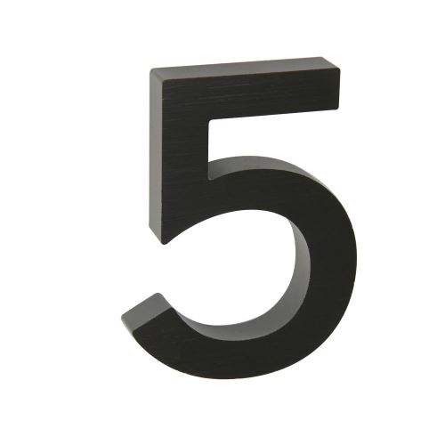 Domové číslo 3D AL čierne - č. 5