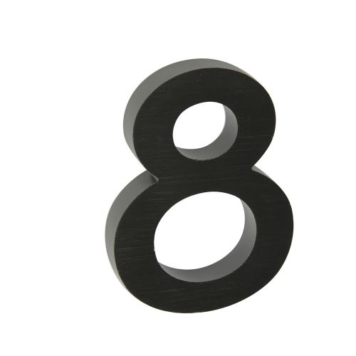 Domové číslo 3D AL čierne - č. 8
