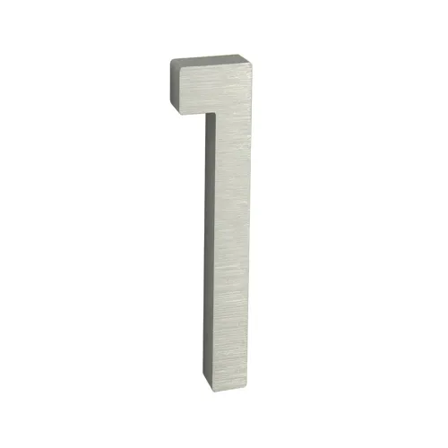 Domové číslo 3D AL strieborné matné - č. 1