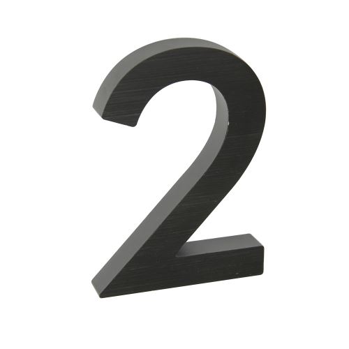 Domovní číslo 3D AL černé - č. 2