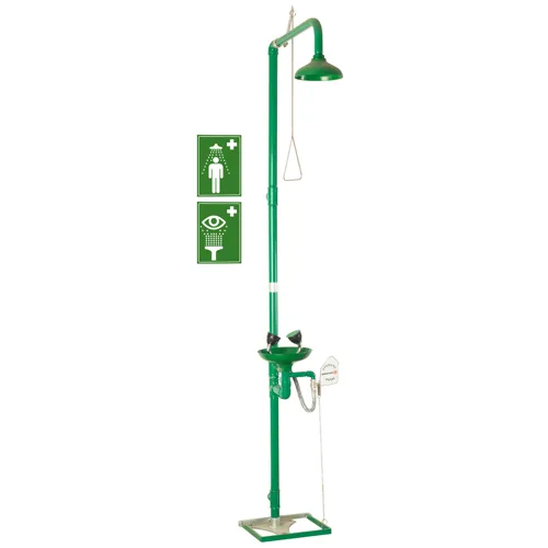 Kombinovaná telová a očná bezpečnostná sprcha 2S - stojanová polypropylénová